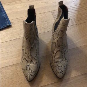 Snake skin booties